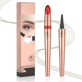 2024 Advanced 4-Point Waterproof Microblading Eyebrow Pencil for Natural Finish (Dark Brown)