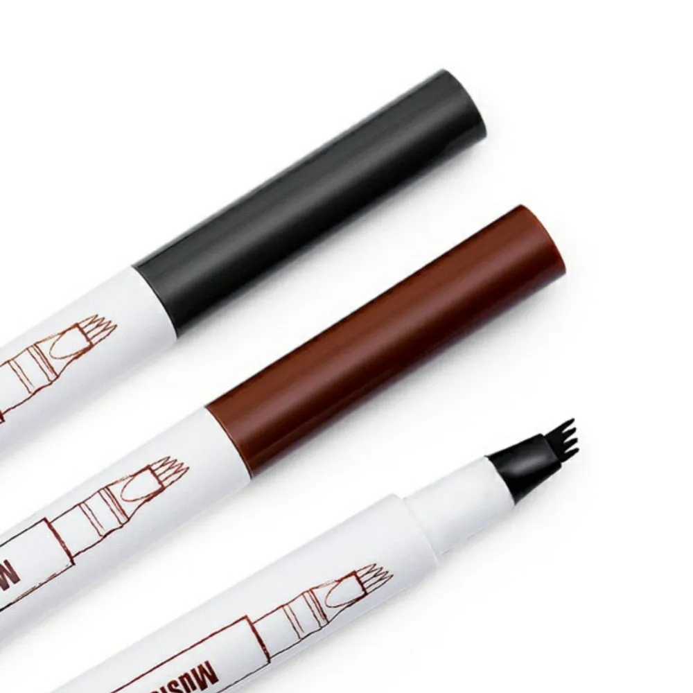 3 Colors 4 Head Microblading Eyebrow Tattoo Pen Waterproof