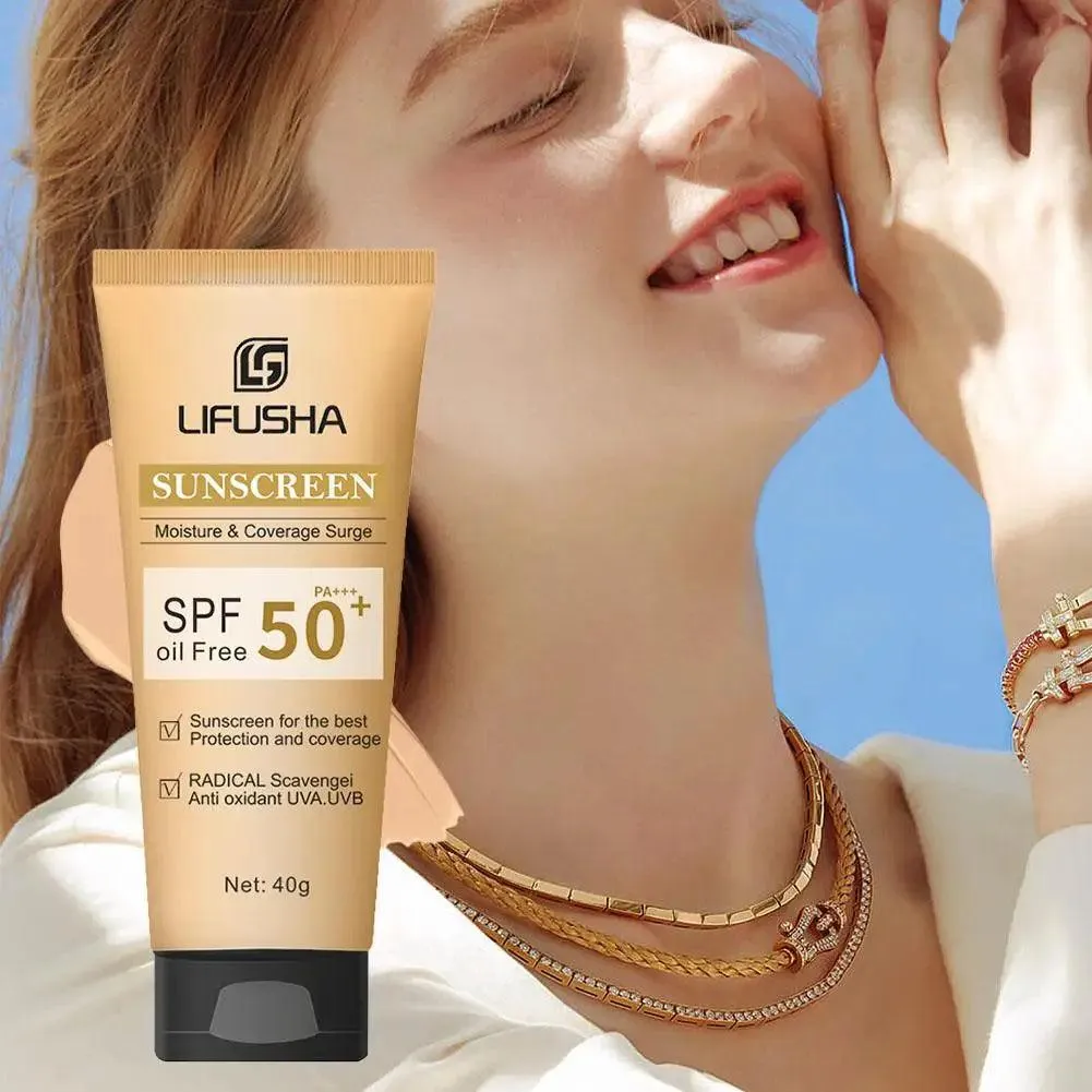 40g SPF 50   Face Sunscreen Whitening Sunblock Skin Cream Oil-control Cream Moisturizing Screen Protective Sun Anti-Aging