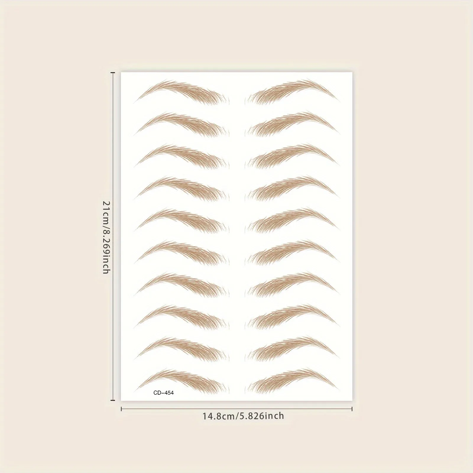 8 Pairs of Lazy Waterproof EcoFriendly 3D Eyebrow Stickers