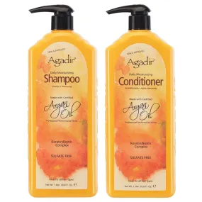 Agadir Argan Oil Daily Moisturizing  Shampoo & Conditioner Duo 1 Litre