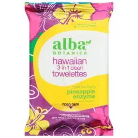 Alba Botanica 3-In-1 Clean Towelette 25 Ct [UNFI #12990] T