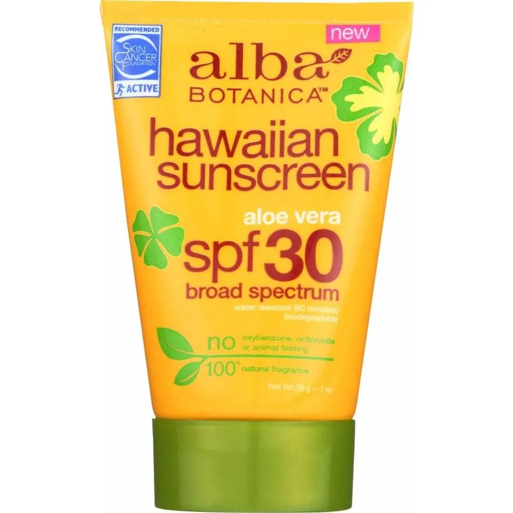 Alba Botanica Lotion Sun Spf 30 Aloe Vera, 1 Oz (Case of 4)
