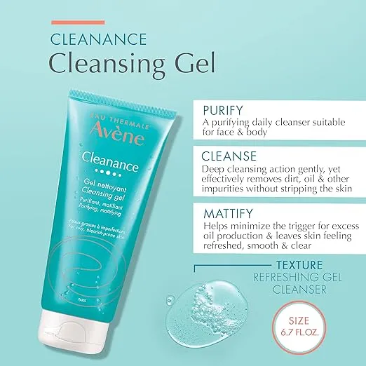 Avene Cleansing Gel Purifying Mattifying 6.7oz