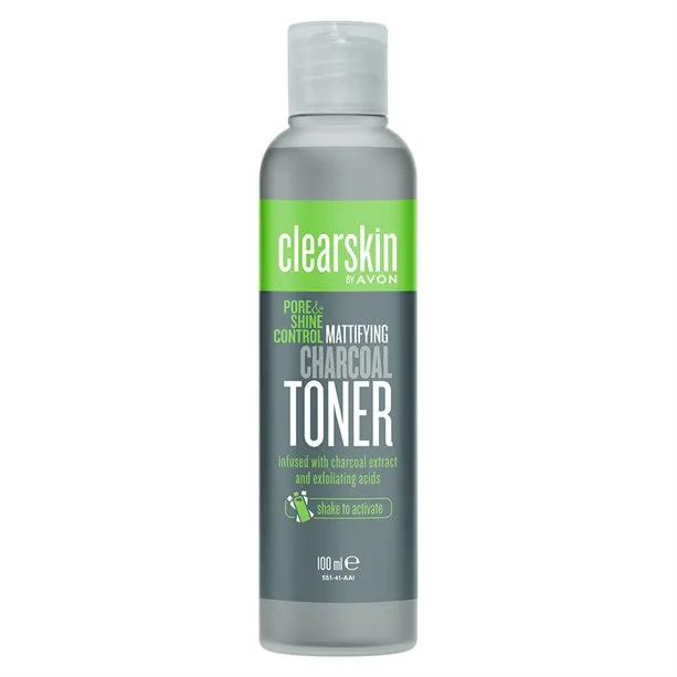Avon Clearskin Pore & Shine Control Mattifying Charcoal Toner - 100ml