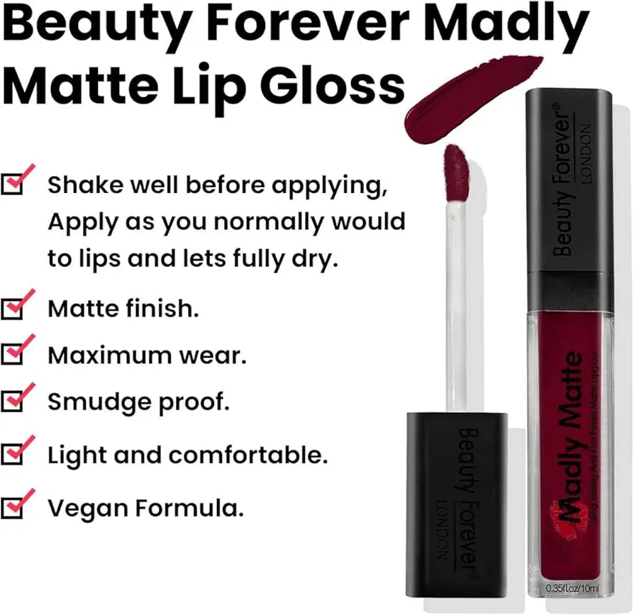 Beauty Forever BF Madly Matte Long Lasting Lip Gloss 712