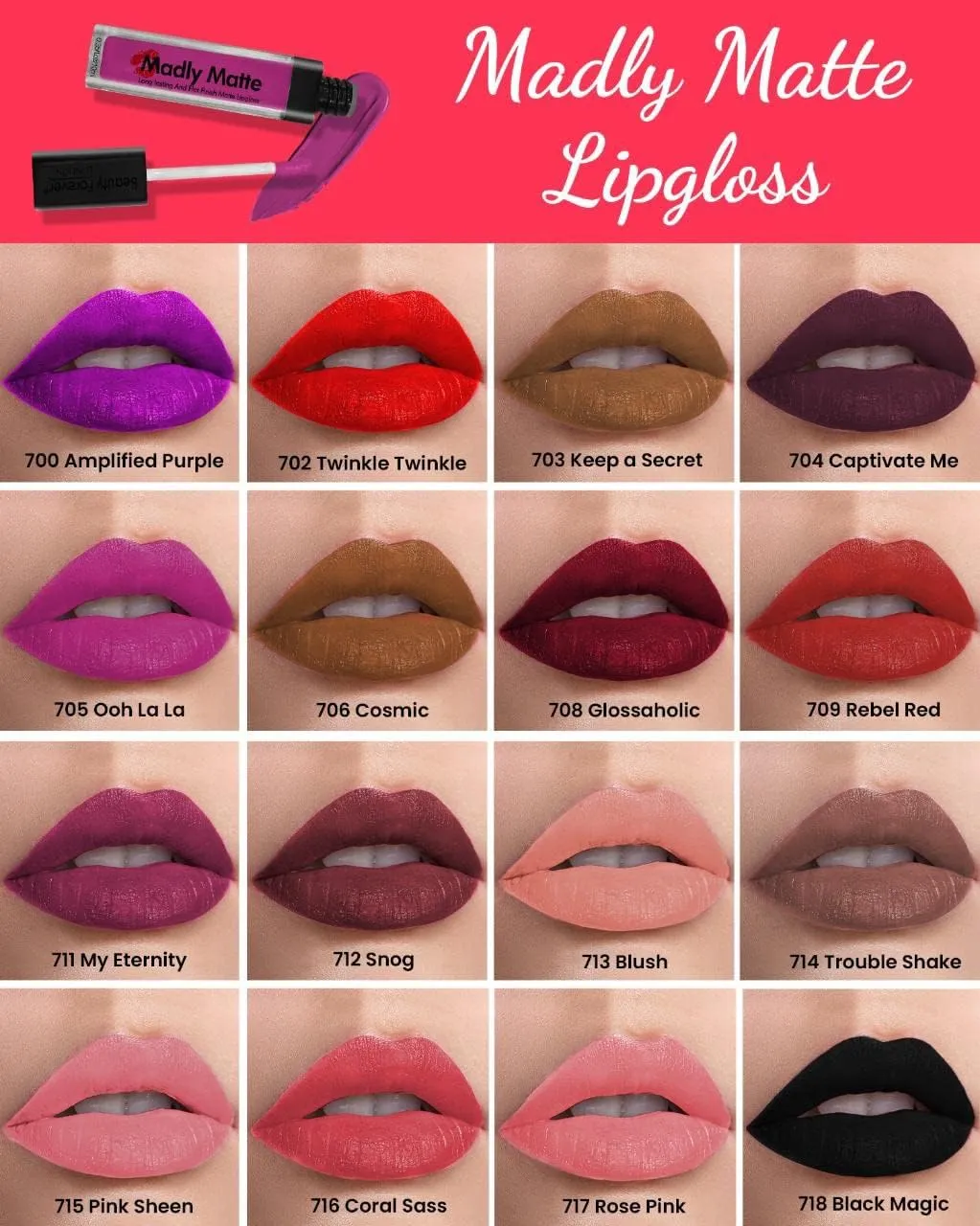 Beauty Forever Long Lasting And Flat Finish Matte Lipgloss