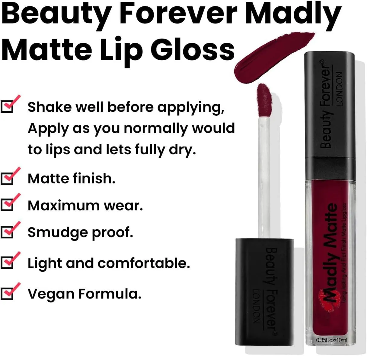 Beauty Forever Long Lasting And Flat Finish Matte Lipgloss
