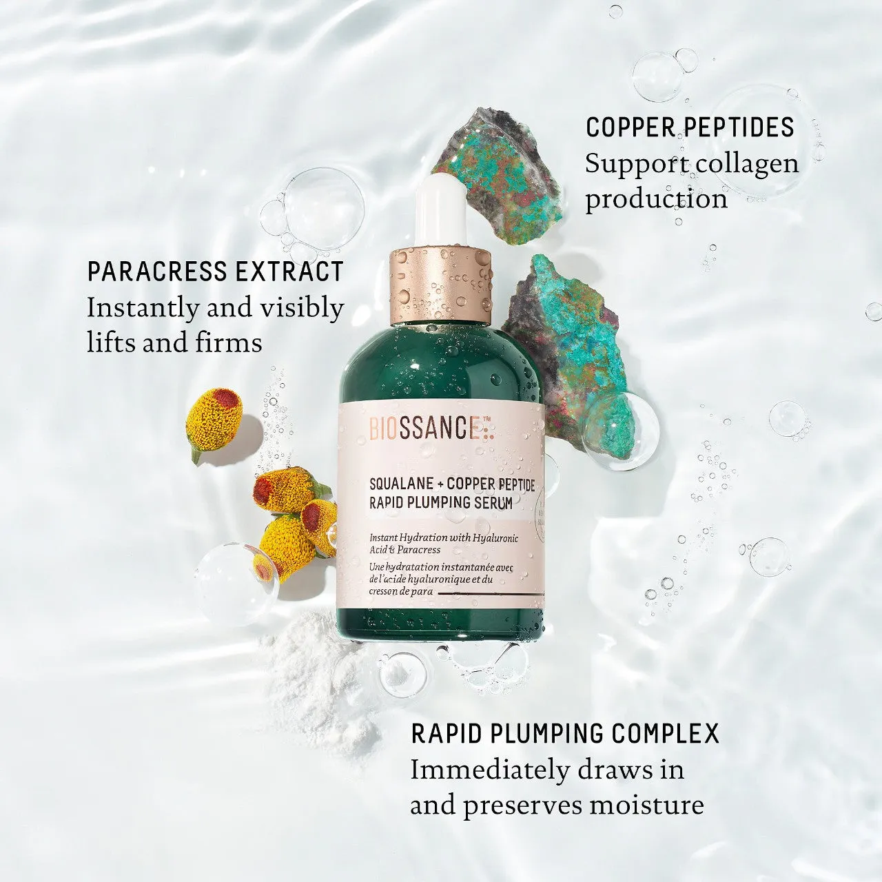 Biossance Squalane   Copper Peptide Rapid Plumping Serum 1.69 oz
