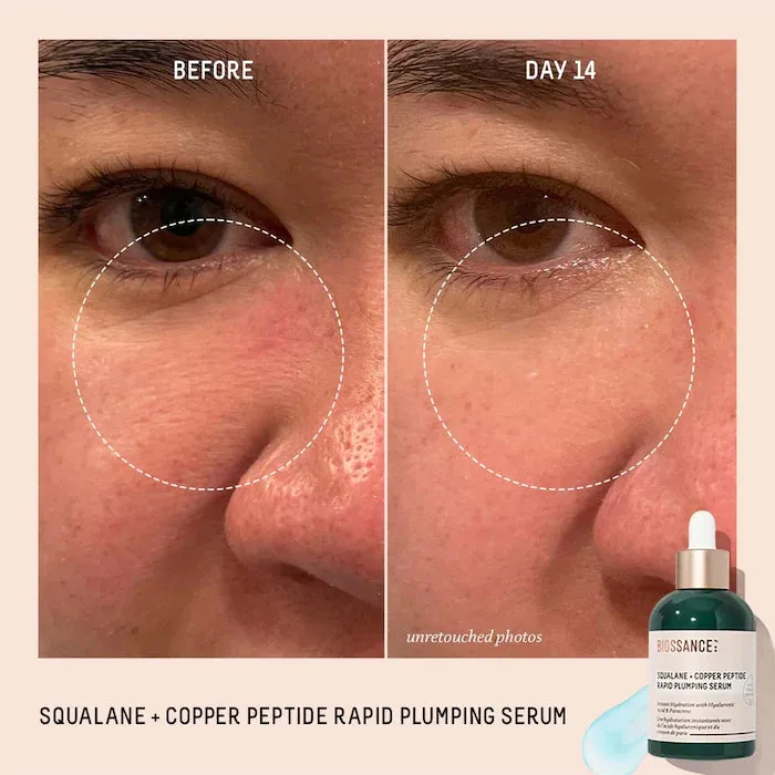 Biossance Squalane   Copper Peptide Rapid Plumping Serum 1.69 oz