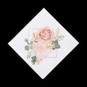 Blush Floral Luncheon Napkins - Pack of 16