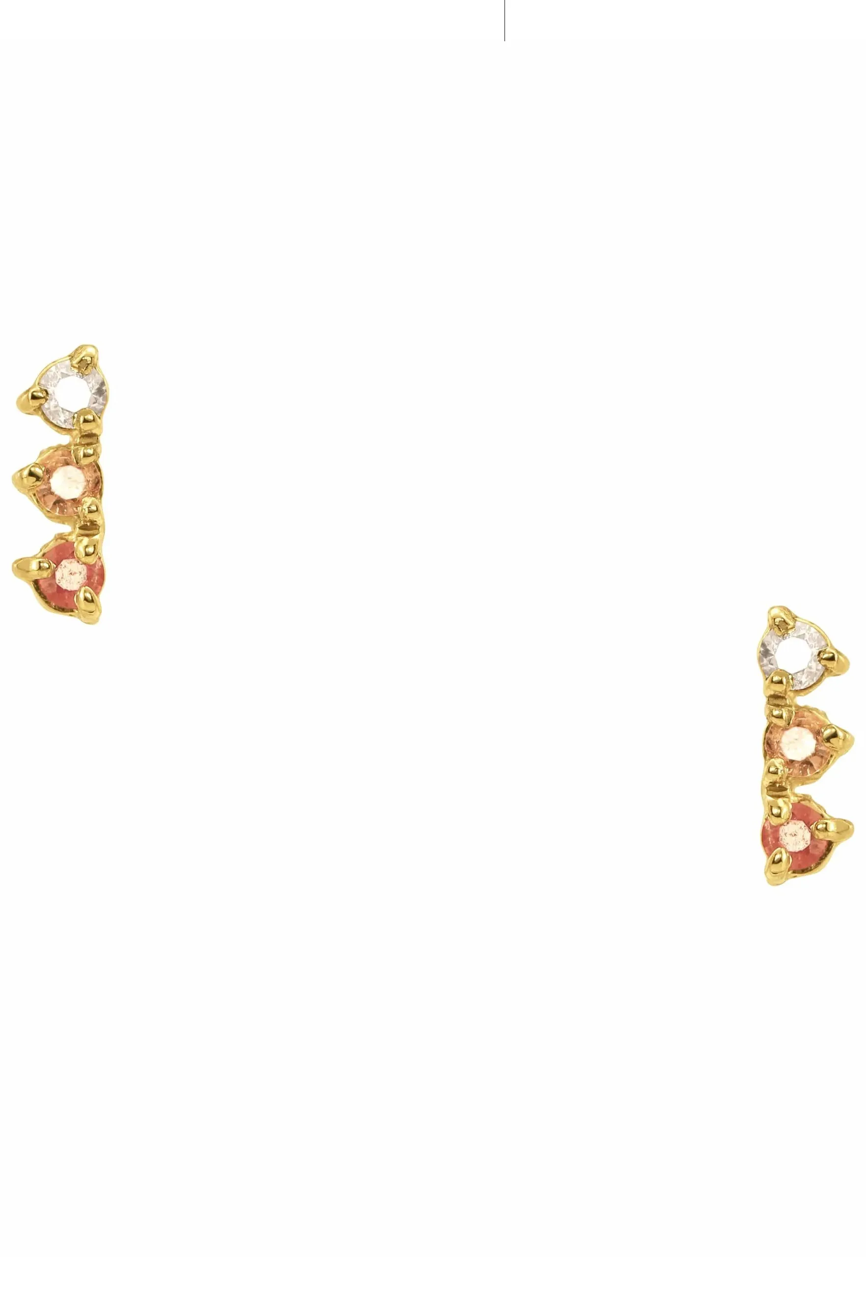Blush Gradient Three-Step Earrings