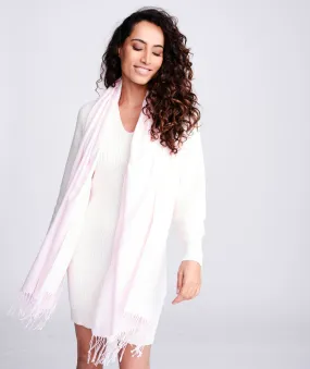 Blush Pink Pashmina in Super Soft Fabric with Knotted Fringes