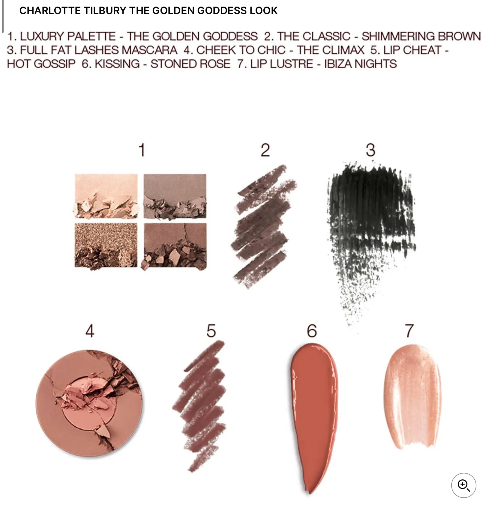 CHARLOTTE TILBURY THE GOLDEN GODDESS LOOK light