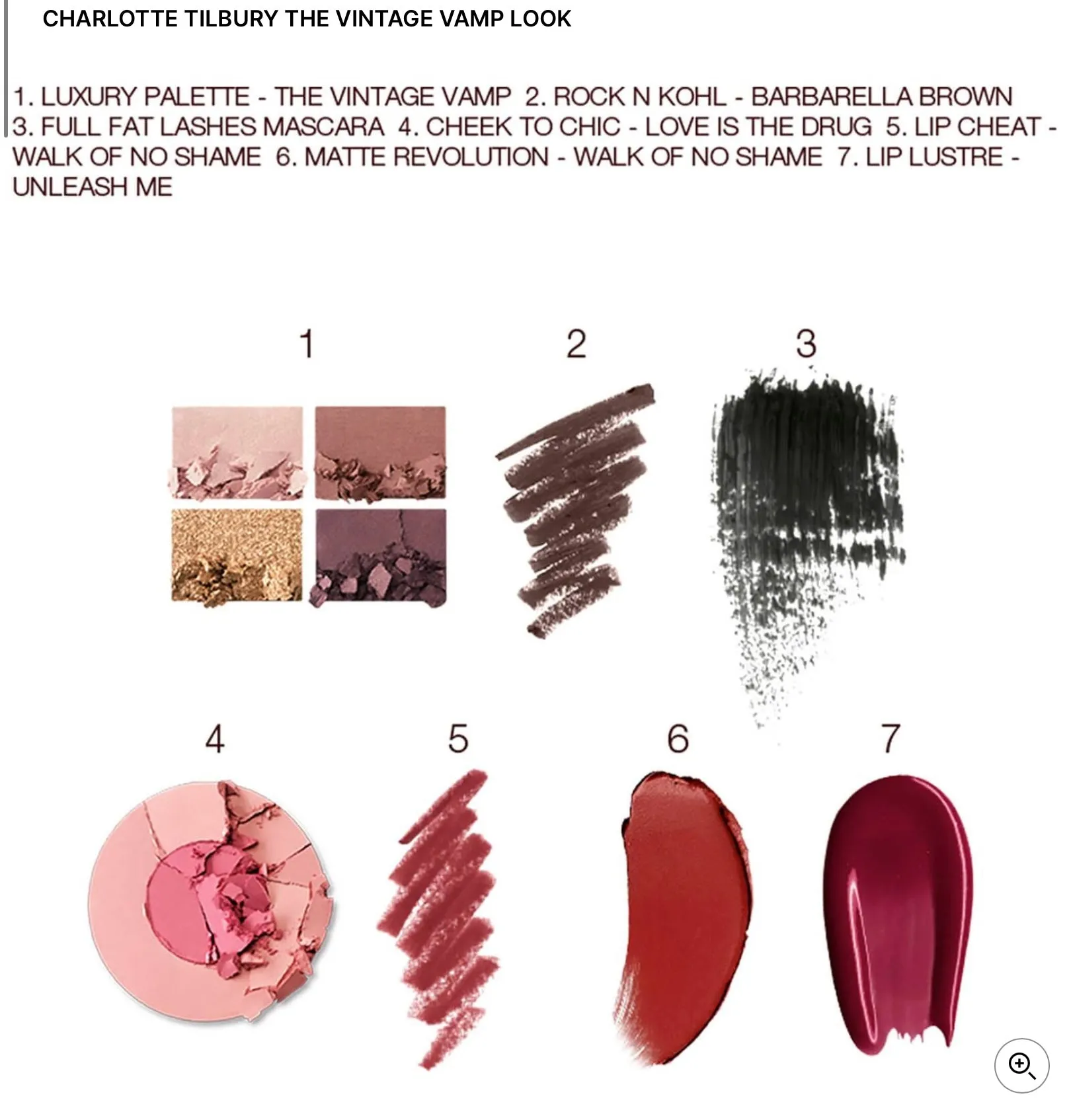 CHARLOTTE TILBURY THE VINTAGE VAMP LOOK light