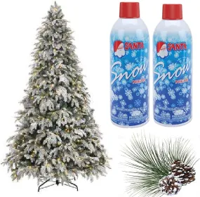 classic Christmas Artificial Snow Spray - Aerosol Decoration Tree Holiday - Winter Fake Crafts - Winter Party Snow Nieve (Pack of Two, 13 OZ Bottles)