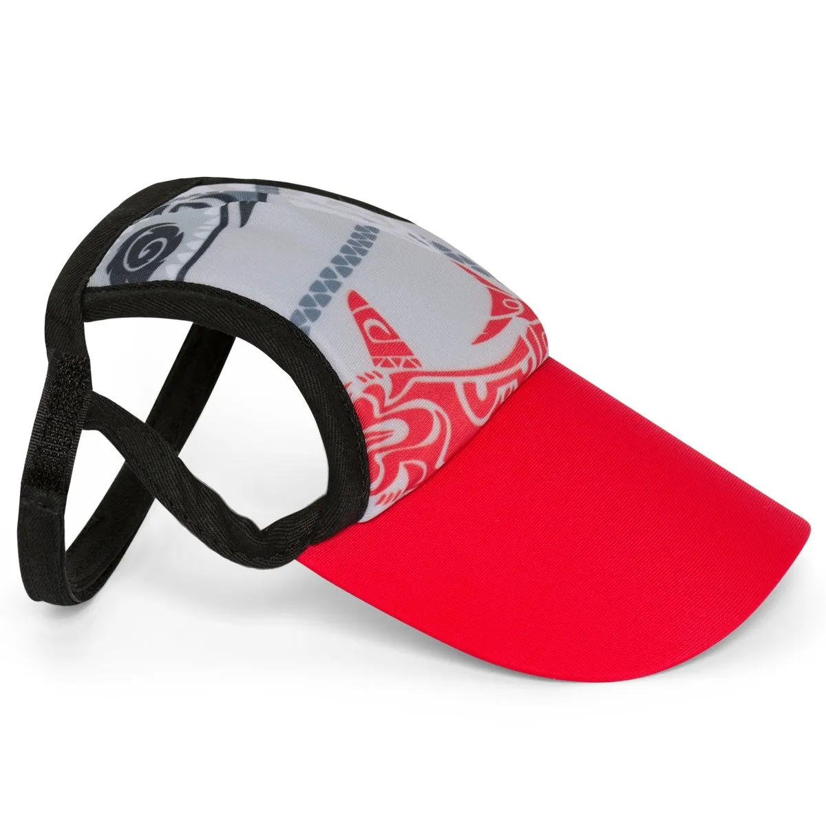 Dog Visor - Tribal Shark Falcon Red