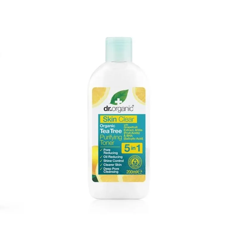 Dr Organic Skin Clear 5 in 1 Tea Tree Purifying Toner 200ml