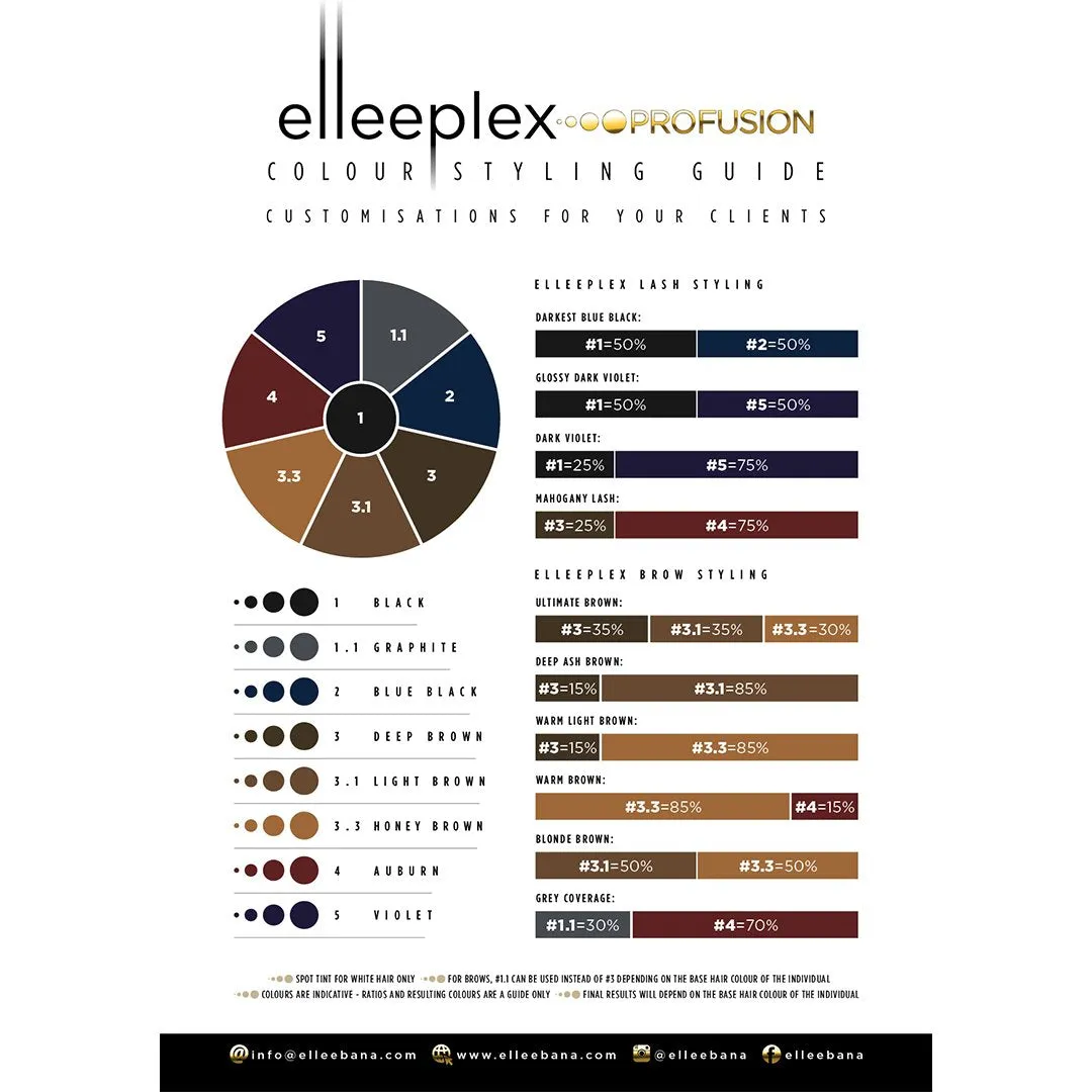 Elleeplex ProFusion Lash & Brow Tint 3.3 Honey Brown 20ml