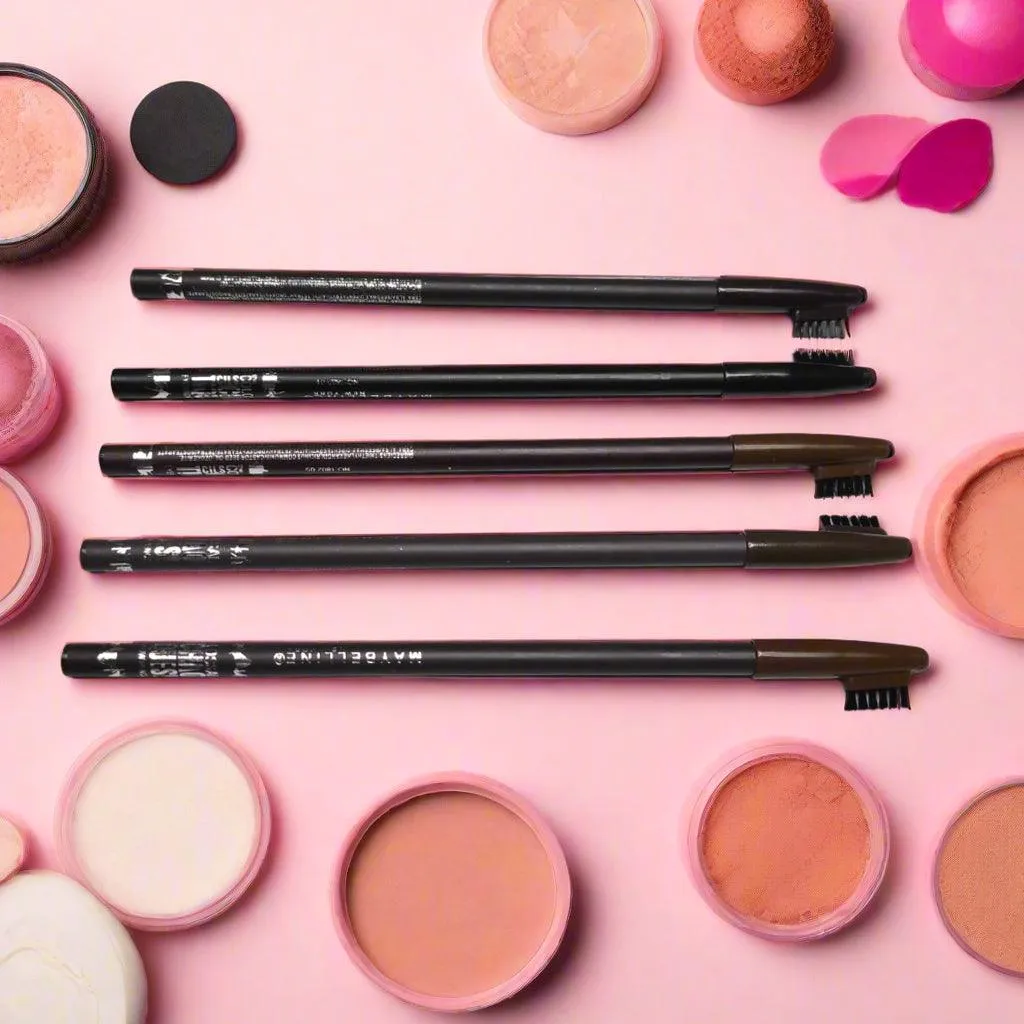Fashion Brow Five Color Eyebrow Pencils With Brush - 1.2g × 5 Pcs