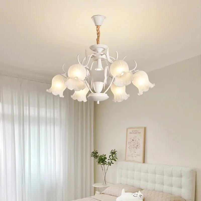 French cream wind aromatherapy melting wax lamp flower chandelier