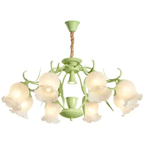 French cream wind aromatherapy melting wax lamp flower chandelier