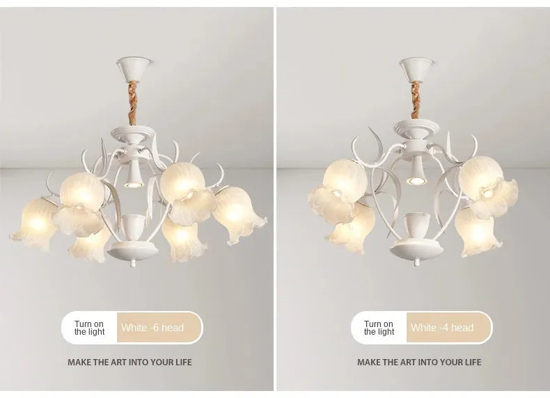 French cream wind aromatherapy melting wax lamp flower chandelier