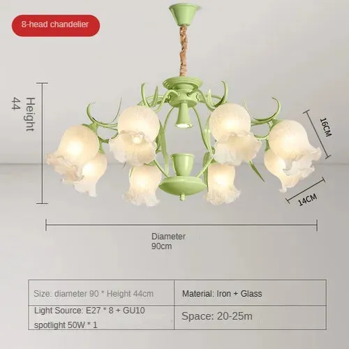 French cream wind aromatherapy melting wax lamp flower chandelier