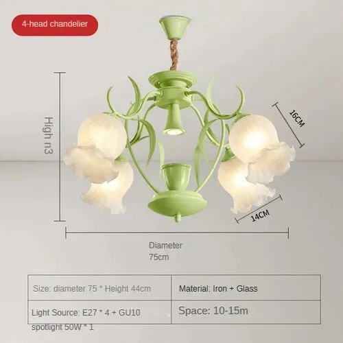 French cream wind aromatherapy melting wax lamp flower chandelier