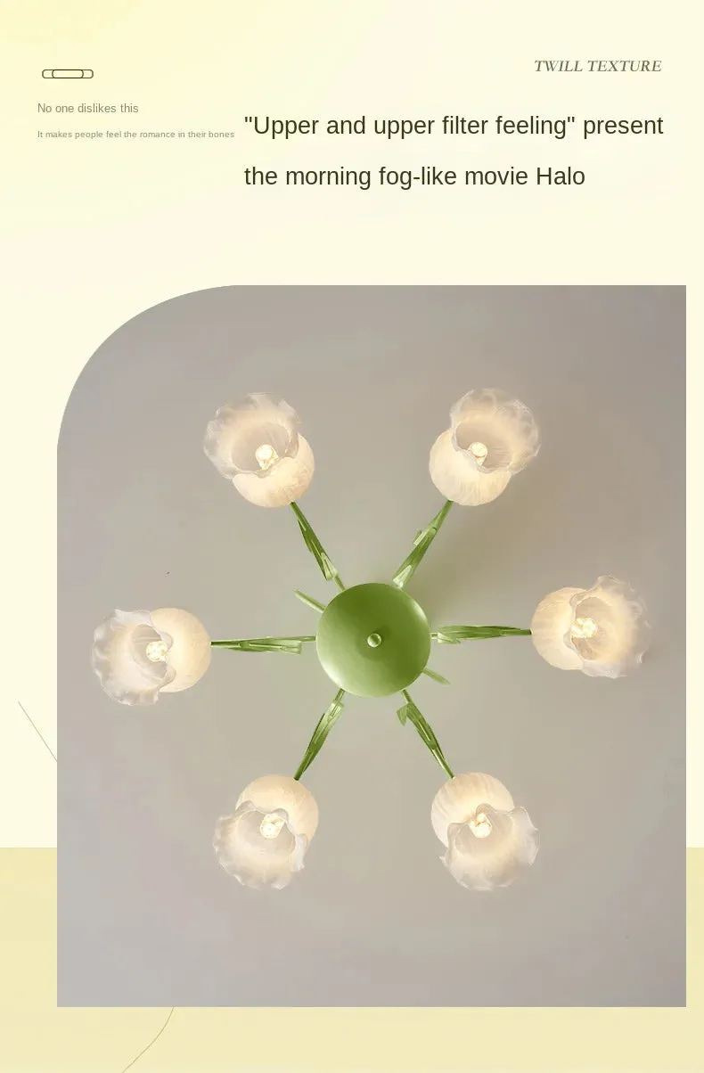 French cream wind aromatherapy melting wax lamp flower chandelier