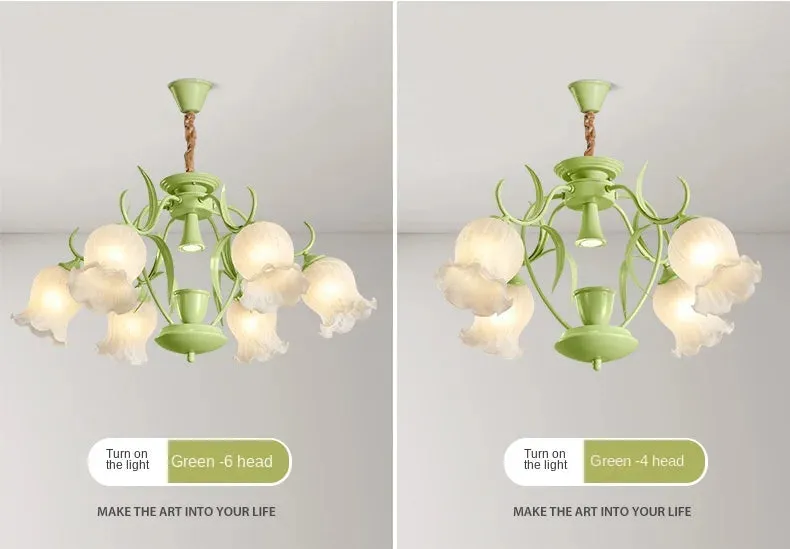 French cream wind aromatherapy melting wax lamp flower chandelier