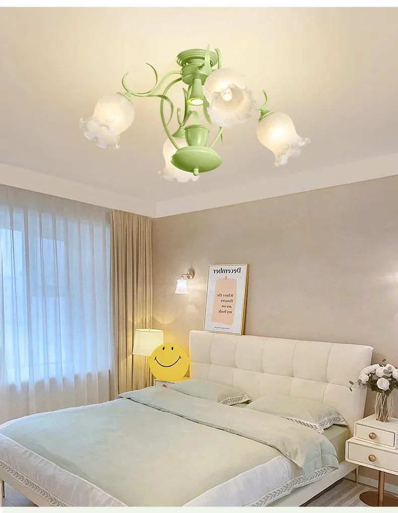 French cream wind aromatherapy melting wax lamp flower chandelier