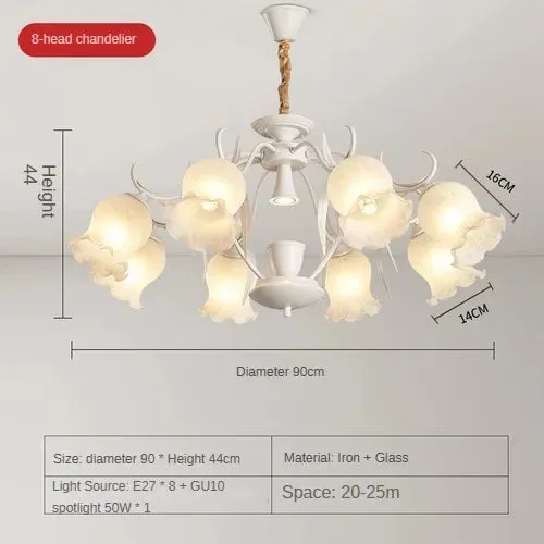 French cream wind aromatherapy melting wax lamp flower chandelier