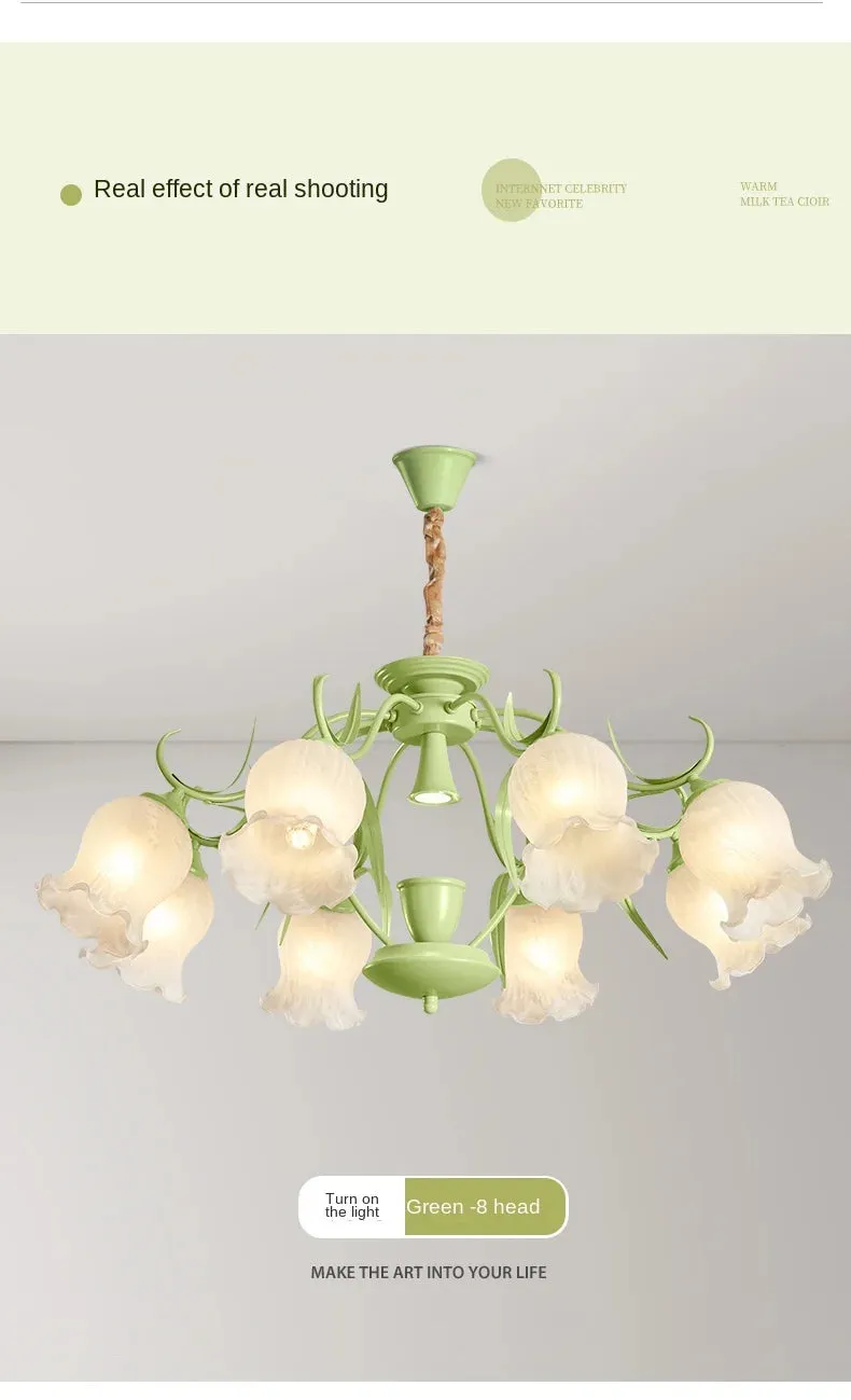 French cream wind aromatherapy melting wax lamp flower chandelier