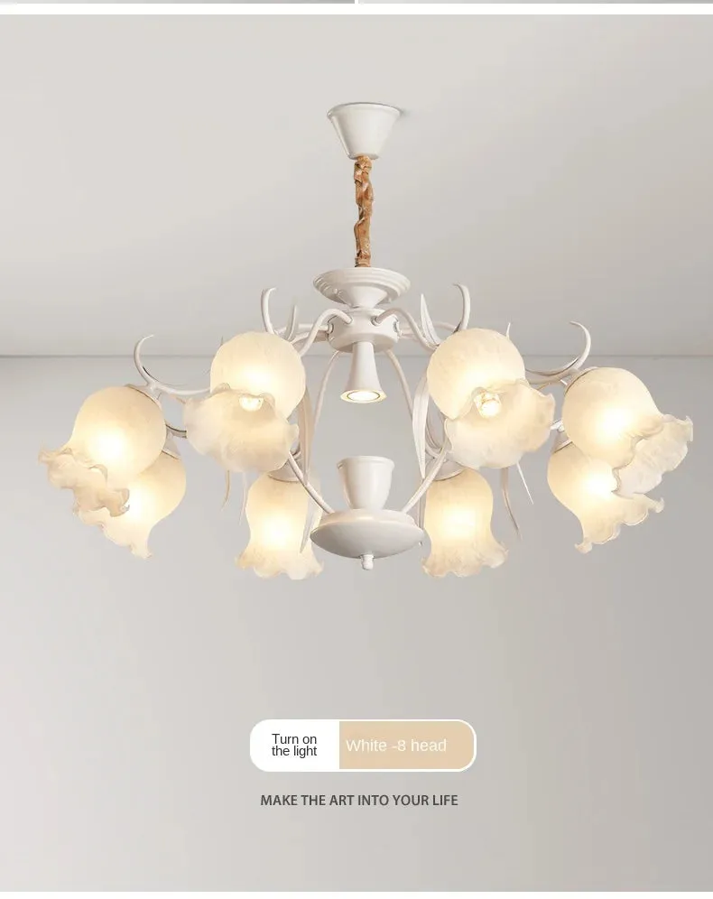 French cream wind aromatherapy melting wax lamp flower chandelier