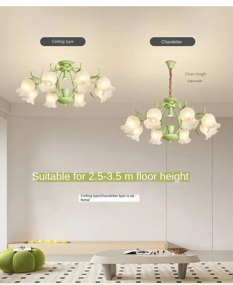 French cream wind aromatherapy melting wax lamp flower chandelier