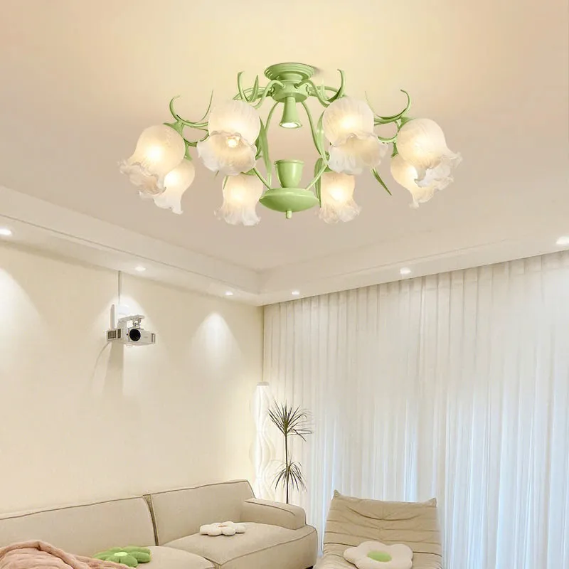 French cream wind aromatherapy melting wax lamp flower chandelier