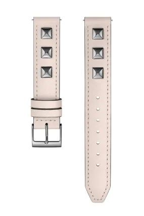 Gunmetal Tone Pyramid Stud Leather Guitar Strap, 16MM
