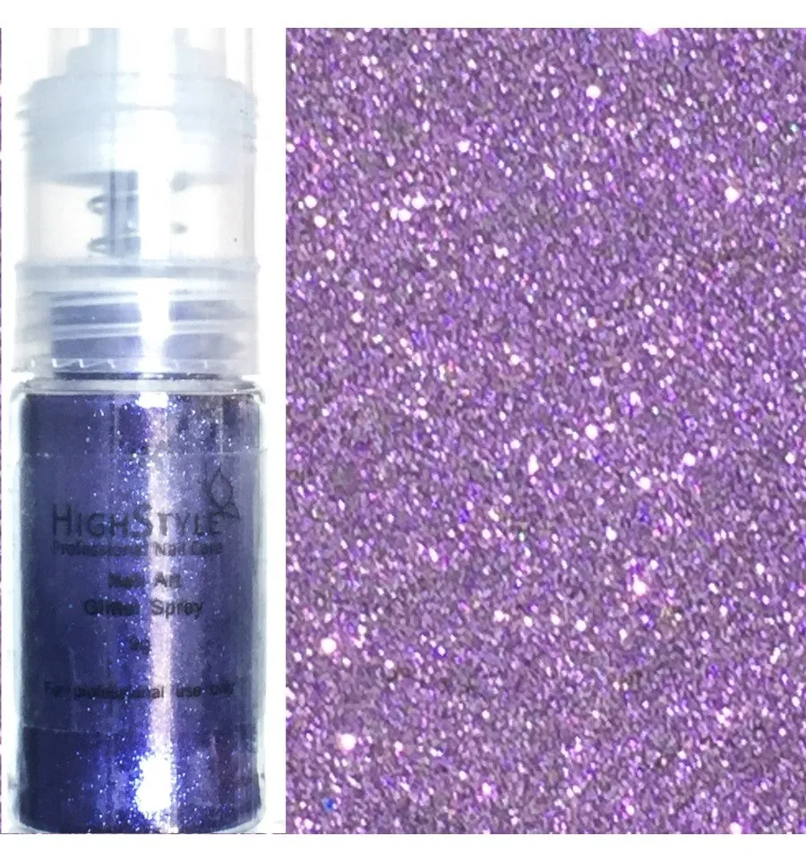 High Style Nail Art Glitter Spray Purple 24g