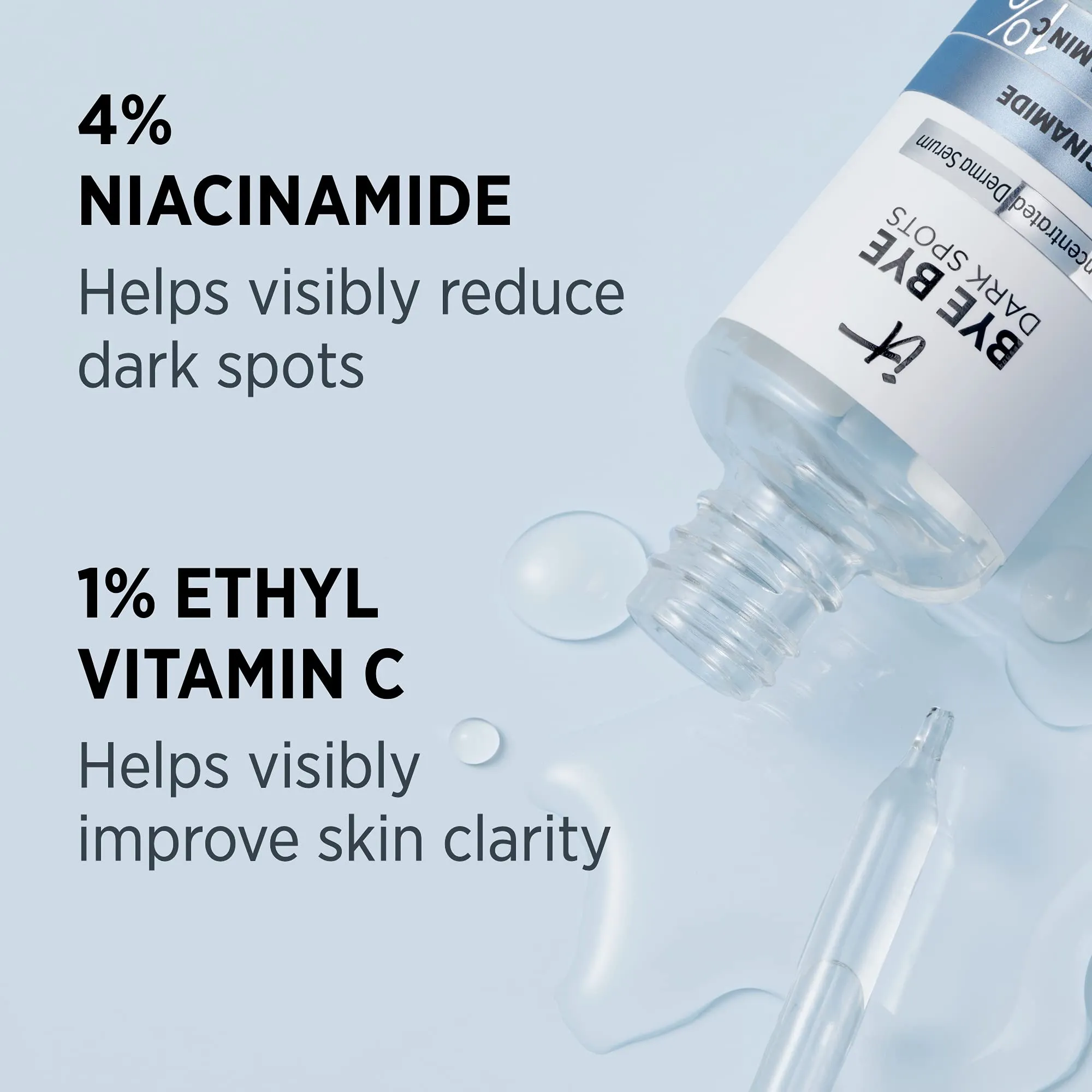IT Cosmetics Bye Bye Dark Spots 4% Niacinamide Serum - Visibly Reduces Dark Spots & Improves Skin Clarity In 8 Weeks - With 1% Ethyl Vitamin C - For All Skin Types - 1 fl oz