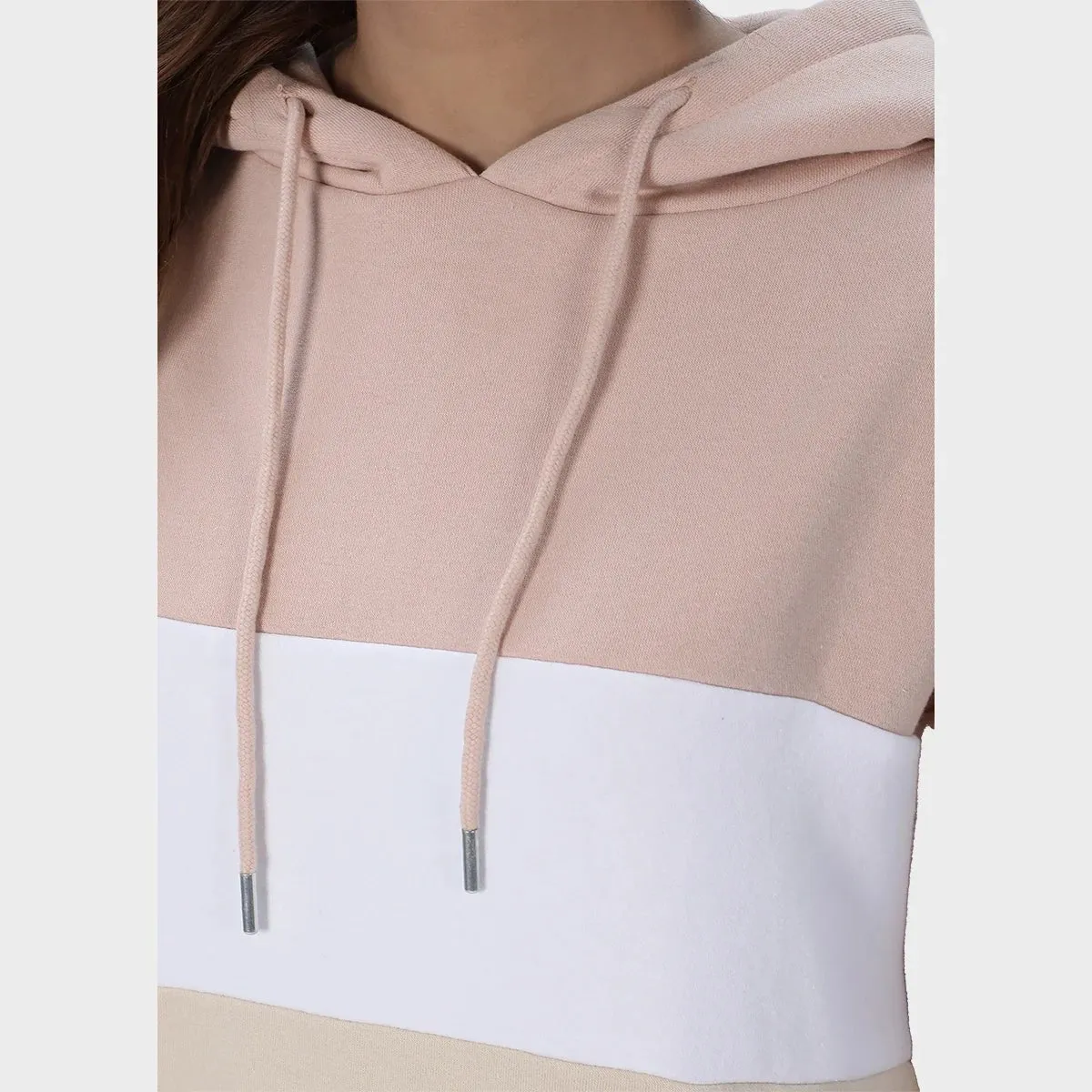 Ladies Blush Colourblock Hoodie