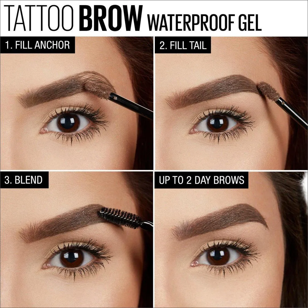 Maybelline Tattoo Studio Waterproof Brow Gel Deep Brown 6.8 ml