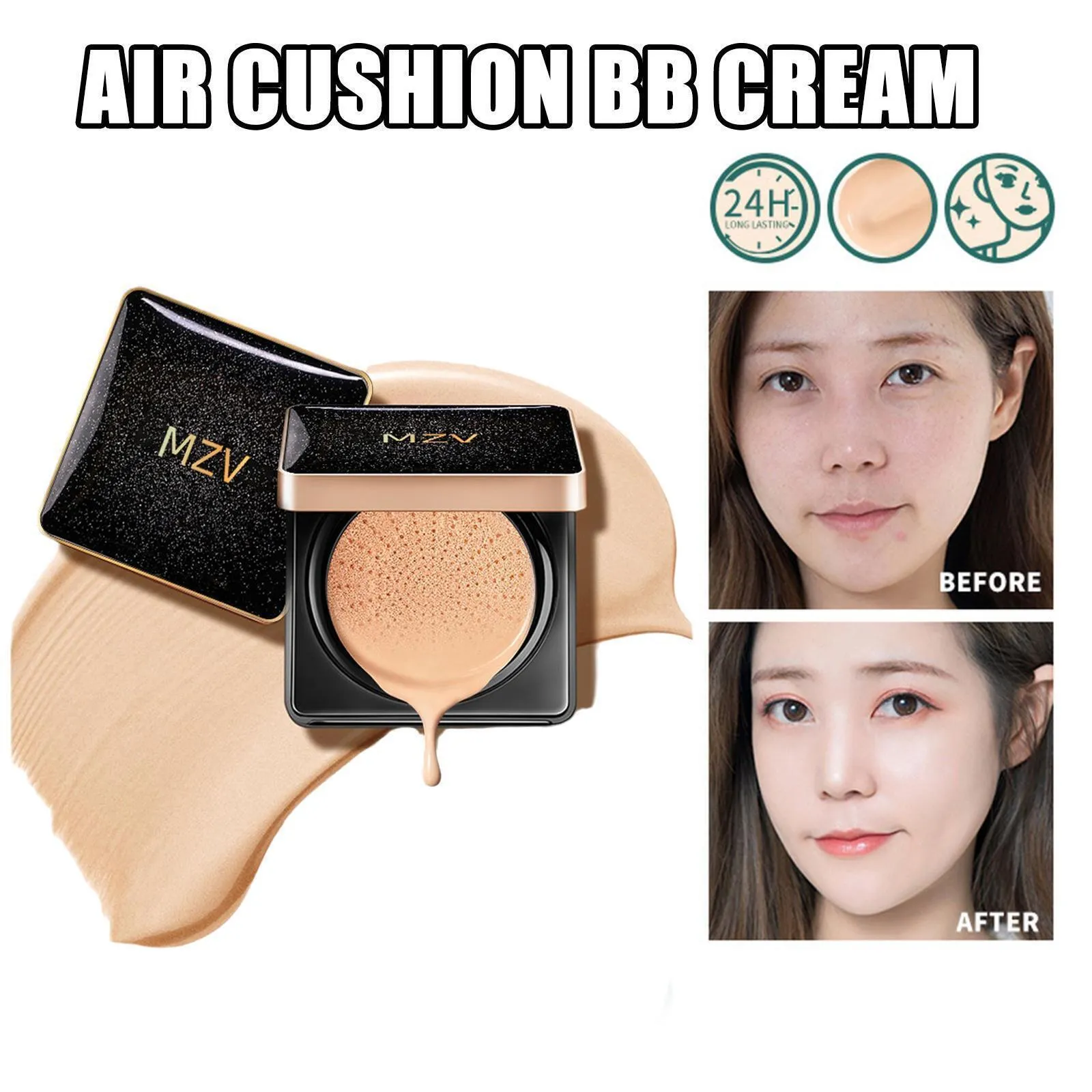 MZV Air Cushion BB Cream Moisturizing Makeup Concealer Lasting Foundation Long