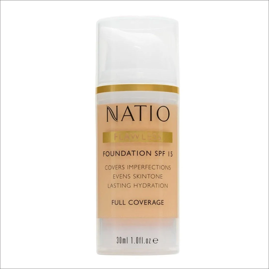 Natio Flawless Foundation SPF 15 Light Honey 30ml