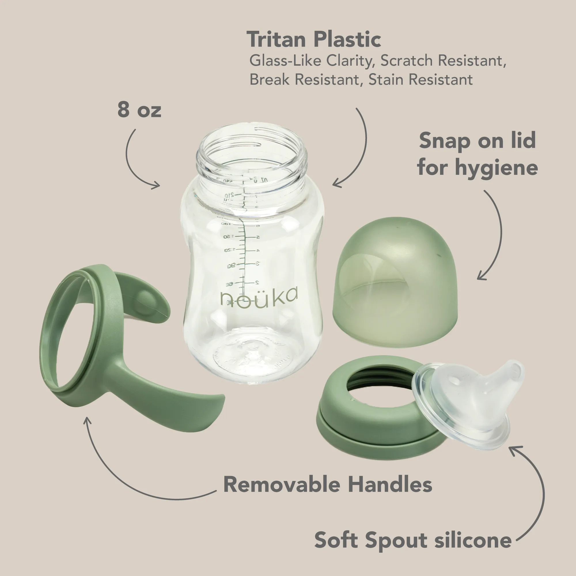 noüka Soft Spout Sippy Cup - Soft Blush