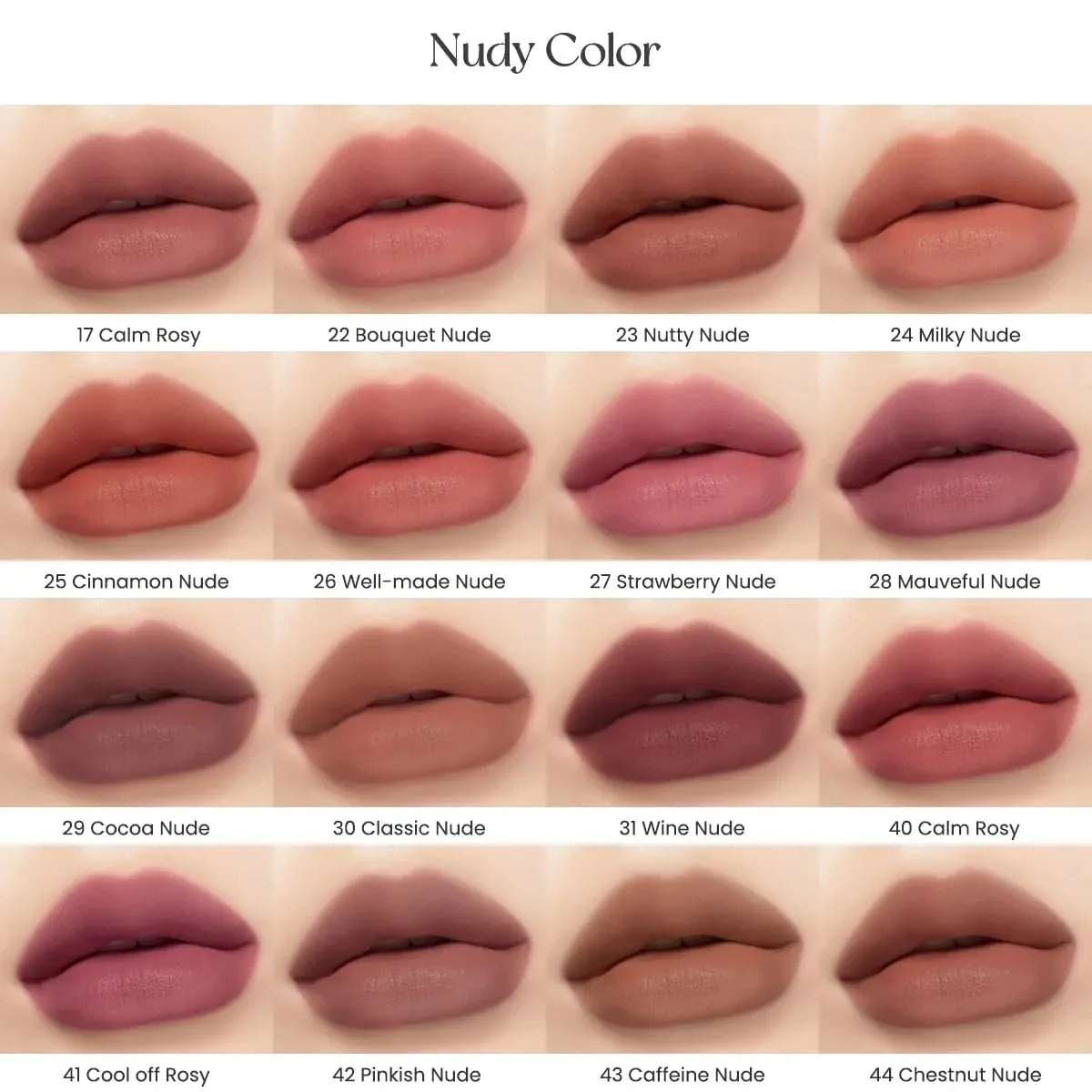 Peripera Ink Velvet Lip Tint New Nude Collection