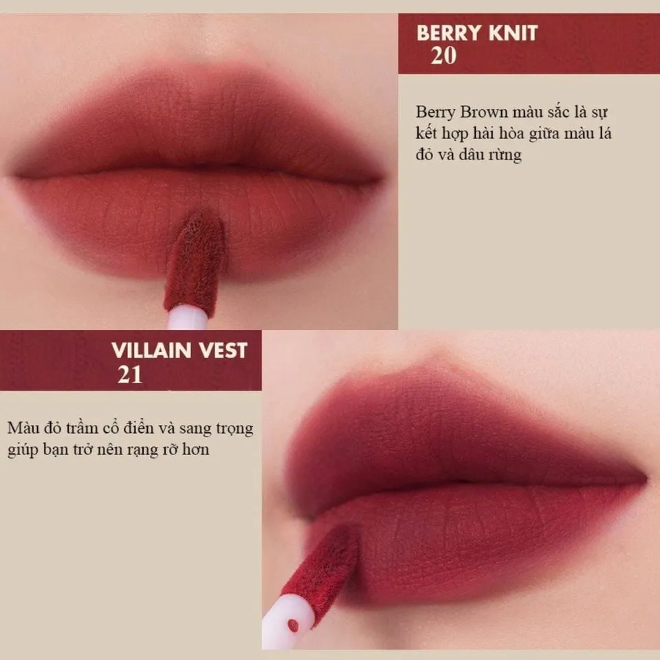 Romand Zero Velvet Tint Autumn Knit Series #19 - #21
