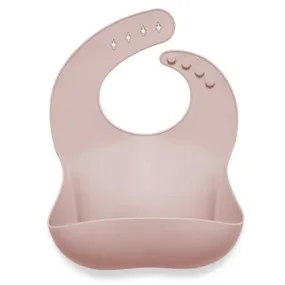 Silicone Baby Bib (Soft Blush)