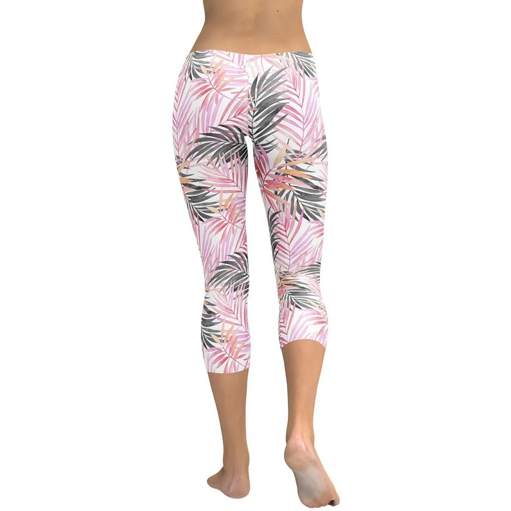 Soft Pink Tropical Capris