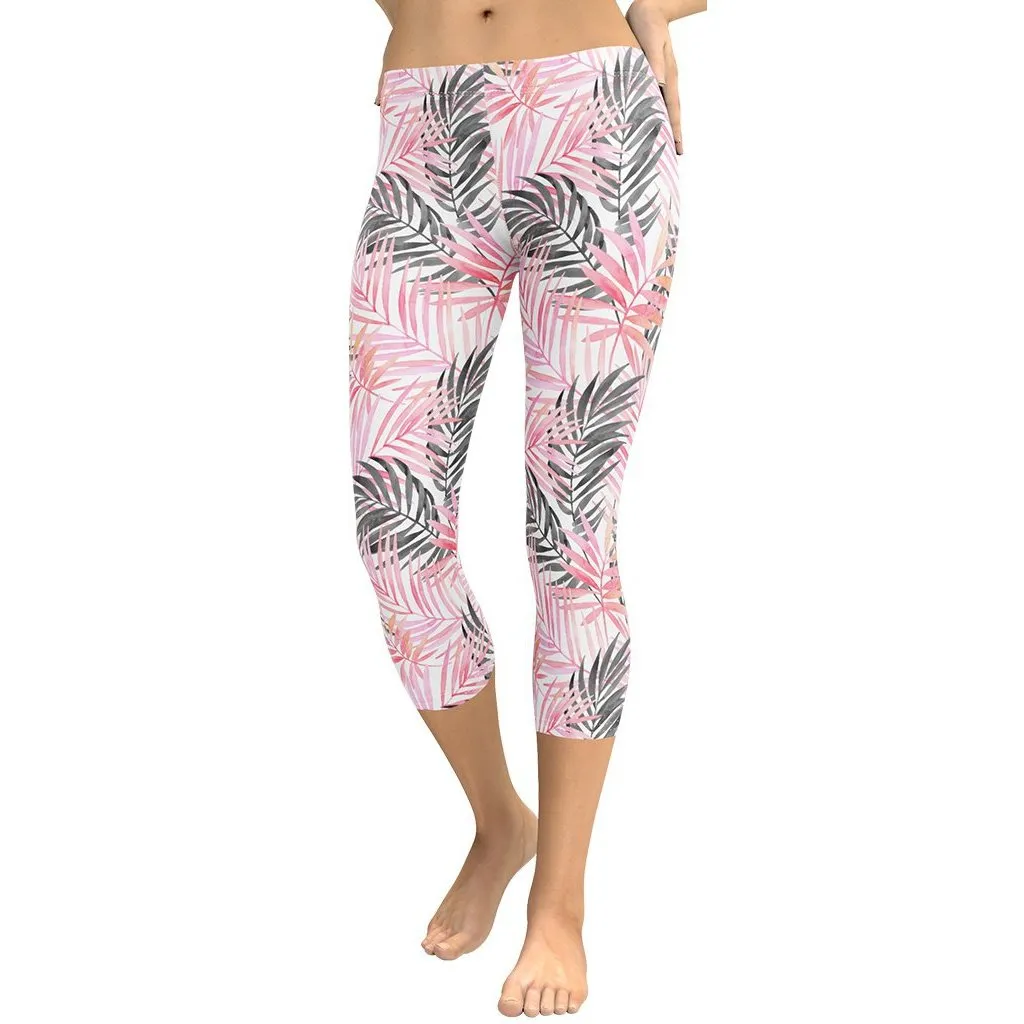 Soft Pink Tropical Capris